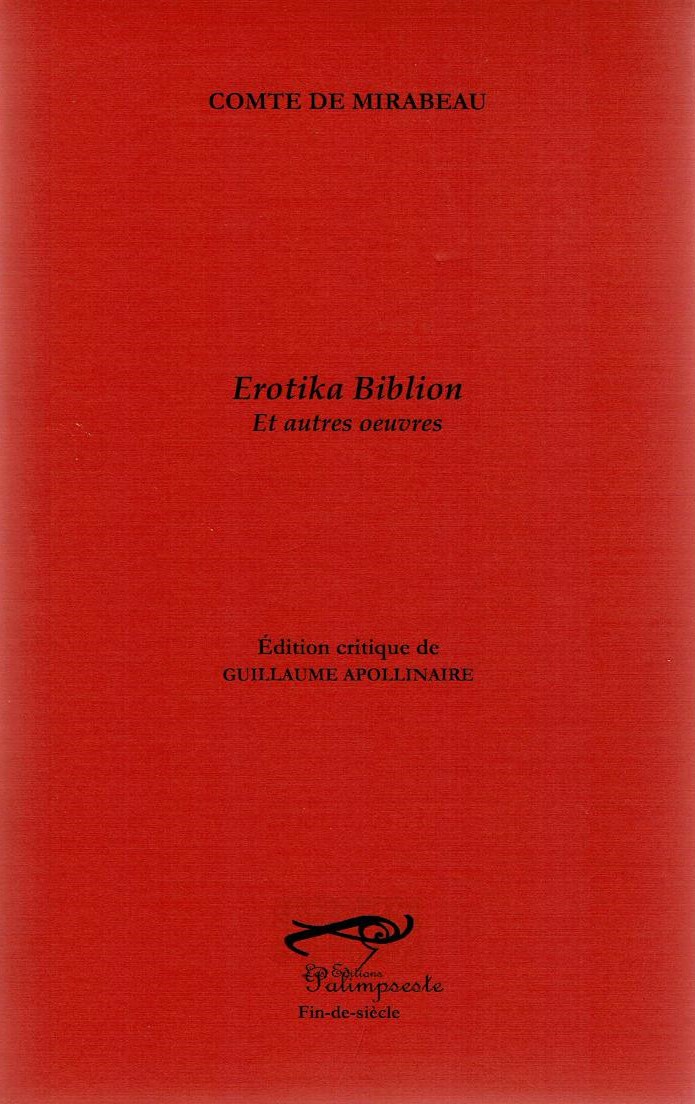 COMTE DE MIRABEAU EROTIKA BIBLION